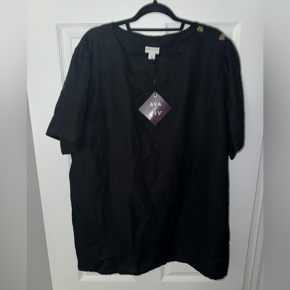 NWT Ava & Viv Black Blouse size 3X from Target